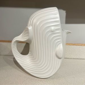 JOHNATHAN ADLER Whale Pitcher Vessel ceramic modern